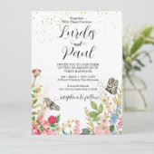  Wedding invitation Floral Butterfly (Debout devant)
