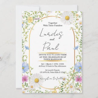 Wedding invitation Floral Daisy