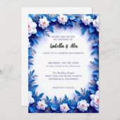 Wedding Invitation Floral Kaart (Voorkant / Achterkant)