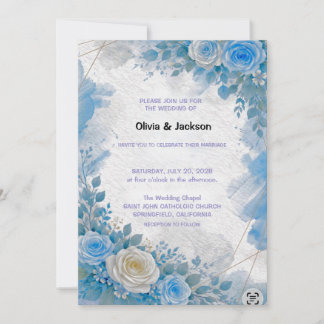 Wedding Invitation Floral Kaart