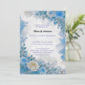 Wedding Invitation Floral Kaart (Staand voorkant)