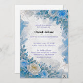 Wedding Invitation Floral Kaart (Voorkant / Achterkant)