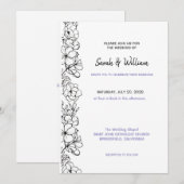 Wedding Invitation Floral Kaart (Voorkant / Achterkant)