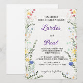 Wedding invitation Floral Romanctic (Devant / Derrière)