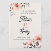 Wedding Invitation Flower (Devant)