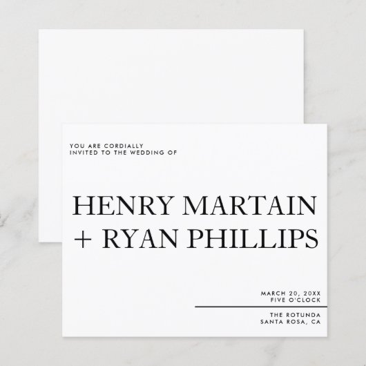 Wedding Invitation Flyer (Voorkant / Achterkant)