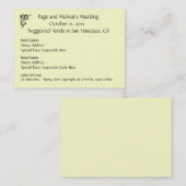 Wedding Invitation Hotel Reservation Suggestie Visitekaartje (Voorkant / Achterkant)