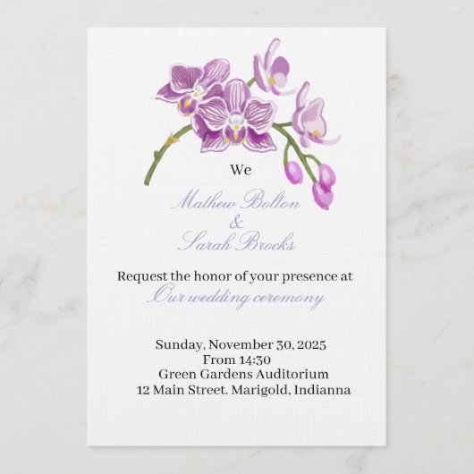Wedding Invitation Kaart (Voorkant)