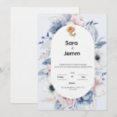 Wedding Invitation Kaart (Voorkant / Achterkant)