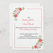 Wedding Invitation Kaart (Voorkant / Achterkant)