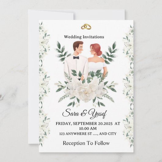 wedding invitation kaart (Voorkant)