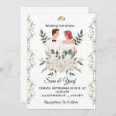 wedding invitation kaart (Voorkant / Achterkant)