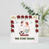 Wedding Invitation Kaart (Staand voorkant)