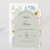 Wedding invitation kaart (Voorkant / Achterkant)