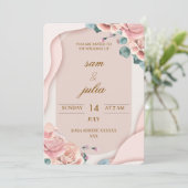  Wedding Invitation Kaart (Staand voorkant)