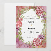 Wedding Invitation Kaart (Voorkant / Achterkant)