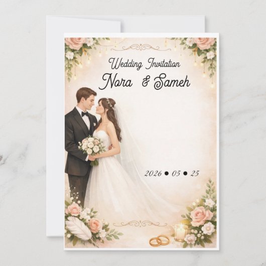 Wedding invitation kaart (Voorkant)