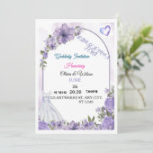 wedding Invitation  Kaart (Staand voorkant)