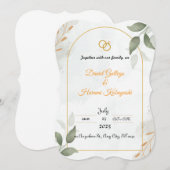 wedding invitation kaart (Voorkant / Achterkant)