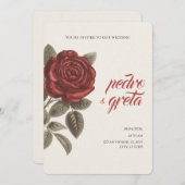 wedding invitation kaart (Voorkant / Achterkant)