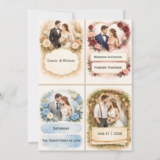 Wedding Invitation Kaart (Voorkant)