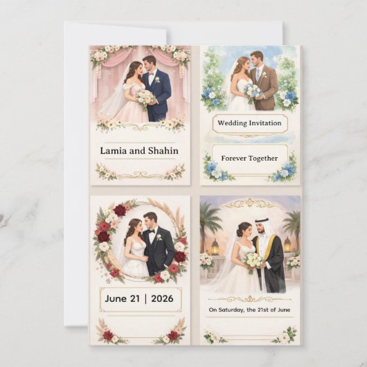 Wedding Invitation Kaart (Voorkant)