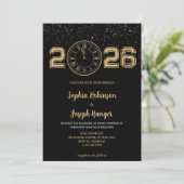 Wedding Invitation new year celebrations Kaart (Staand voorkant)