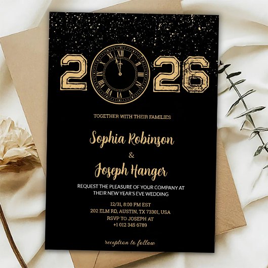 Wedding Invitation new year celebrations  Kaart