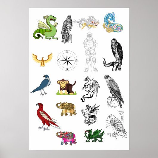 Wedding Invitation Poster | Elegant Animal Art (Devant)