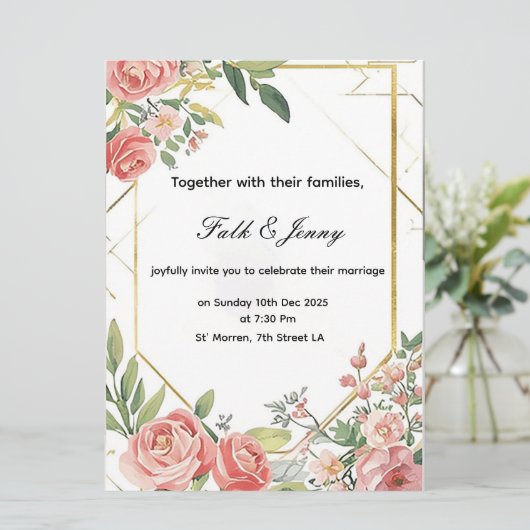 wedding Invitation Programma (Staand voorkant)