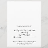 wedding Invitation Programma (Achterkant)