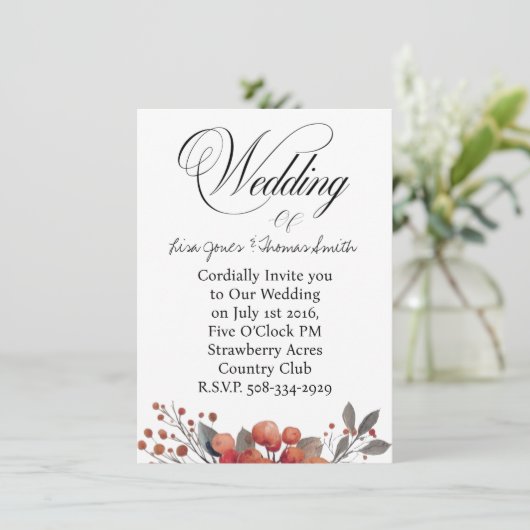 Wedding invitation simple (Debout devant)