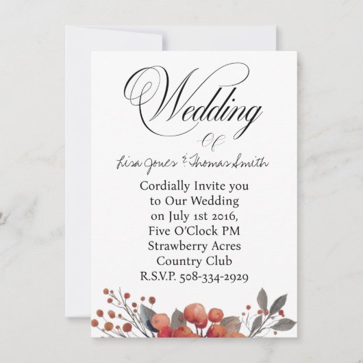 Wedding invitation simple (Devant)