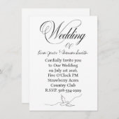 Wedding invitation simple (Devant / Derrière)