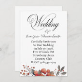 Wedding invitation simple kaart (Voorkant / Achterkant)