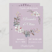 Wedding Invitation Template - Editable & printable Kaart (Voorkant / Achterkant)