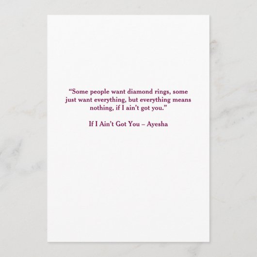 Wedding Invitation with Elegant Greenery and White Programma (Achterkant)