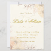  Wedding Invitation with Pastel Floral Design (Devant)