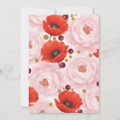 Wedding Invitation with Peonies and Poppies (Dos)