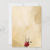 Wedding invitation with Red flowers (Dos)