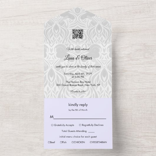 Wedding Invitation | Yumeji-Inspired Design (À l'intérieur)