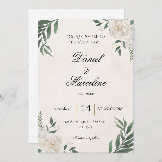 Wedding Invitations (Devant / Derrière)