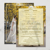 Wedding Invitations Elegant Classic Spring Theme Kaart (Voorkant / Achterkant)