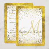 Wedding invitations | Gold Foil (Devant / Derrière)
