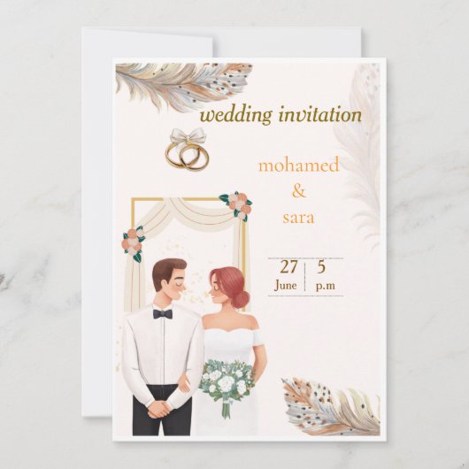 wedding invitations kaart (Voorkant)