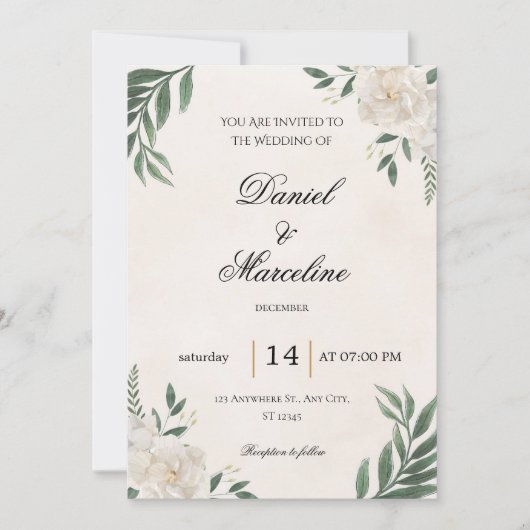 Wedding Invitations Kaart (Voorkant)