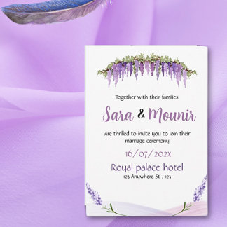 Wedding Invitations: Lilac Elegance Kaart