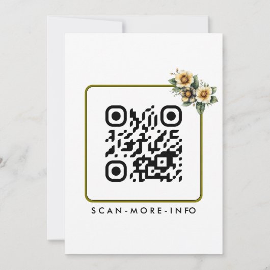 Wedding Invitations QR Code Elegant And minimalist (Dos)