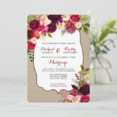 Wedding Invite, gebottende bloemperk 3979 Kaart (Staand voorkant)