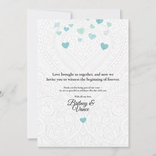 Wedding Invite Kaart (Achterkant)